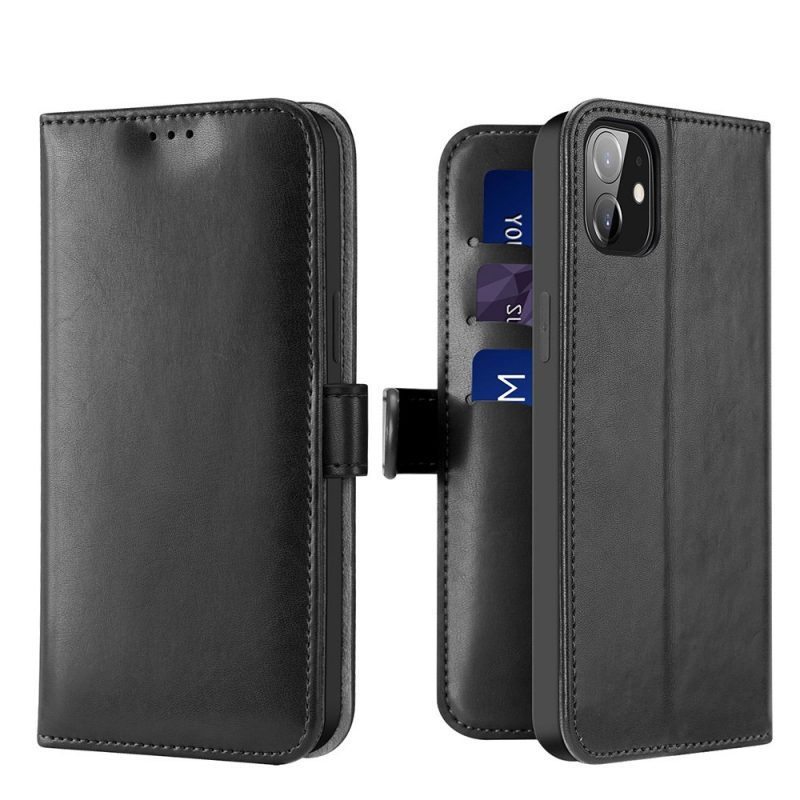 Peňaženkové puzdro Dux Ducis Kado čierne – Apple iPhone 12 Mini