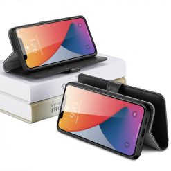 Peňaženkové puzdro Dux Ducis Kado čierne – Apple iPhone 12 Mini | Lacné Kryty Lacné Kryty | Peňaženkové puzdro Dux Ducis Kado čierne – Apple iPhone 12 Mini | Lacné Kryty