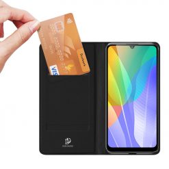 Lacné Kryty | Peňaženkové puzdro Dux Ducis Skin Pro čierne – Huawei Y6p | Lacné Kryty