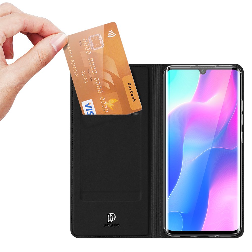 Peňaženkové puzdro Dux Ducis Skin Pro čierne – Xiaomi Mi Note 10 Lite | Lacné Kryty Lacné Kryty | Peňaženkové puzdro Dux Ducis Skin Pro čierne – Xiaomi Mi Note 10 Lite | Lacné Kryty