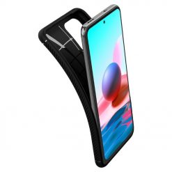 Lacné Kryty | Zadný kryt Spigen Rugged Armor čierny – Xiaomi Redmi Note 10 / Note 10S | Lacné Kryty