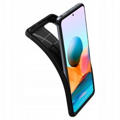 Lacné Kryty | Zadný kryt Spigen Rugged Armor čierny – Xiaomi Redmi Note 10 Pro | Lacné Kryty
