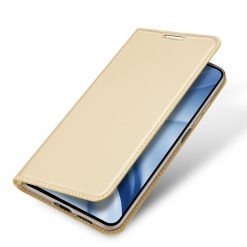Lacné Kryty | Peňaženkové puzdro Dux Ducis Skin Pro zlaté – Xiaomi Mi 11 Lite | Lacné Kryty