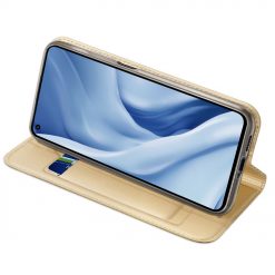 Lacné Kryty | Peňaženkové puzdro Dux Ducis Skin Pro zlaté – Xiaomi Mi 11 Lite | Lacné Kryty