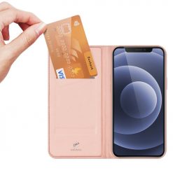 Lacné Kryty | Peňaženkové puzdro Dux Ducis Skin Pro ružové – Apple iPhone 13 Mini | Lacné Kryty