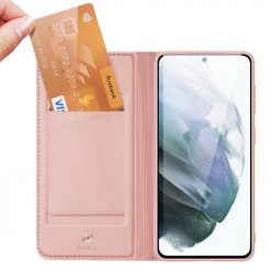 Peňaženkové puzdro Dux Ducis Skin Pro ružové – Samsung Galaxy S21 FE | Lacné Kryty Lacné Kryty | Peňaženkové puzdro Dux Ducis Skin Pro ružové – Samsung Galaxy S21 FE | Lacné Kryty