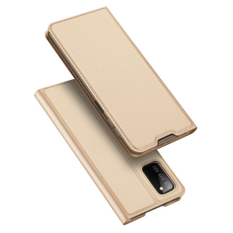 Lacné Kryty | Peňaženkové puzdro Dux Ducis Skin Pro zlaté – Samsung Galaxy A03s