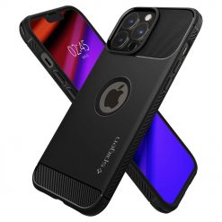 Zadný kryt Spigen Rugged Armor čierny – Apple iPhone 13 Pro | Lacné Kryty Lacné Kryty | Zadný kryt Spigen Rugged Armor čierny – Apple iPhone 13 Pro | Lacné Kryty