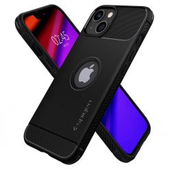 Zadný kryt Spigen Rugged Armor čierny – Apple iPhone 13 Mini | Lacné Kryty Lacné Kryty | Zadný kryt Spigen Rugged Armor čierny – Apple iPhone 13 Mini | Lacné Kryty