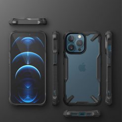 Lacné Kryty | Odolný kryt Ringke Fusion X transparentno-čierny – Apple iPhone 13 Pro | Lacné Kryty