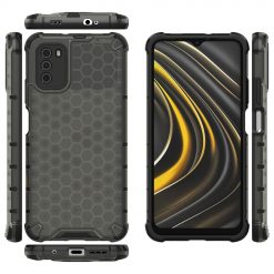 Odolný kryt Honeycomb Armor čierny – Xiaomi Poco M3 | Lacné Kryty Lacné Kryty | Odolný kryt Honeycomb Armor čierny – Xiaomi Poco M3 | Lacné Kryty