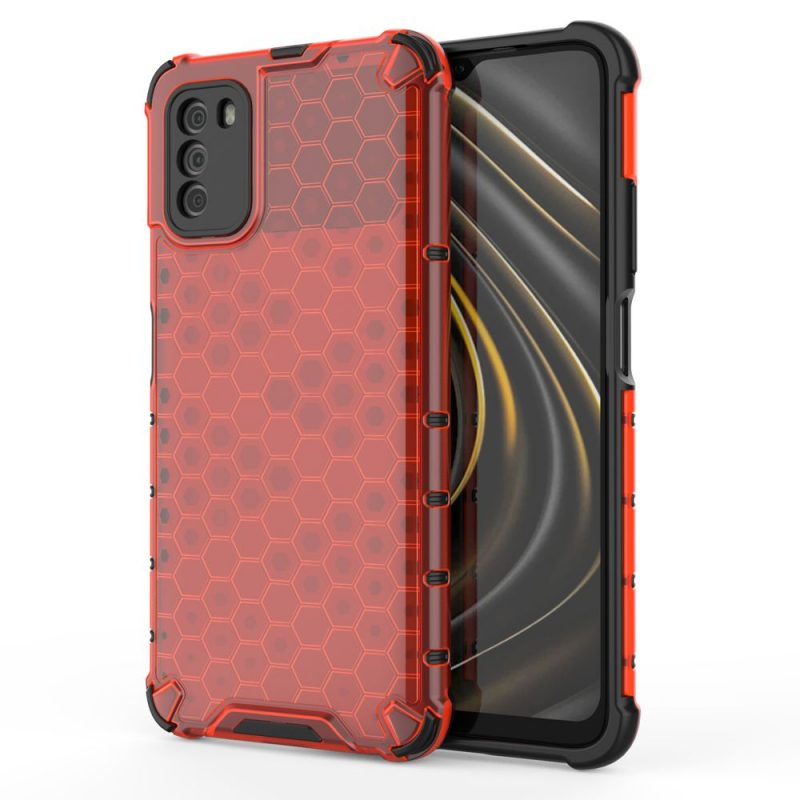 Lacné Kryty | Odolný kryt Honeycomb Armor červený – Xiaomi Poco M3