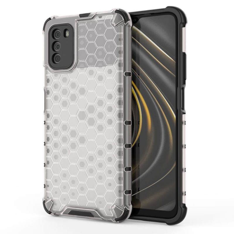 Odolný kryt Honeycomb Armor transparentný – Xiaomi Poco M3