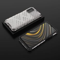 Lacné Kryty | Odolný kryt Honeycomb Armor transparentný – Xiaomi Poco M3 | Lacné Kryty
