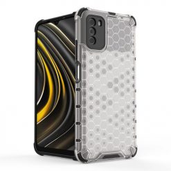 Lacné Kryty | Odolný kryt Honeycomb Armor transparentný – Xiaomi Poco M3 | Lacné Kryty