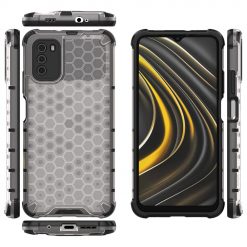 Lacné Kryty | Odolný kryt Honeycomb Armor transparentný – Xiaomi Poco M3 | Lacné Kryty
