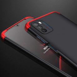 Lacné Kryty | Obojstranné puzdro 360 Full body protection čierno-červené – Xiaomi Redmi 9T / Poco M3 | Lacné Kryty
