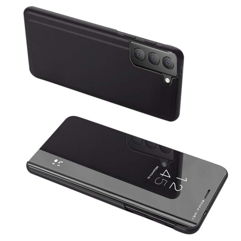 Priehľadný kryt Clear View Case čierny – Samsung Galaxy S21 FE