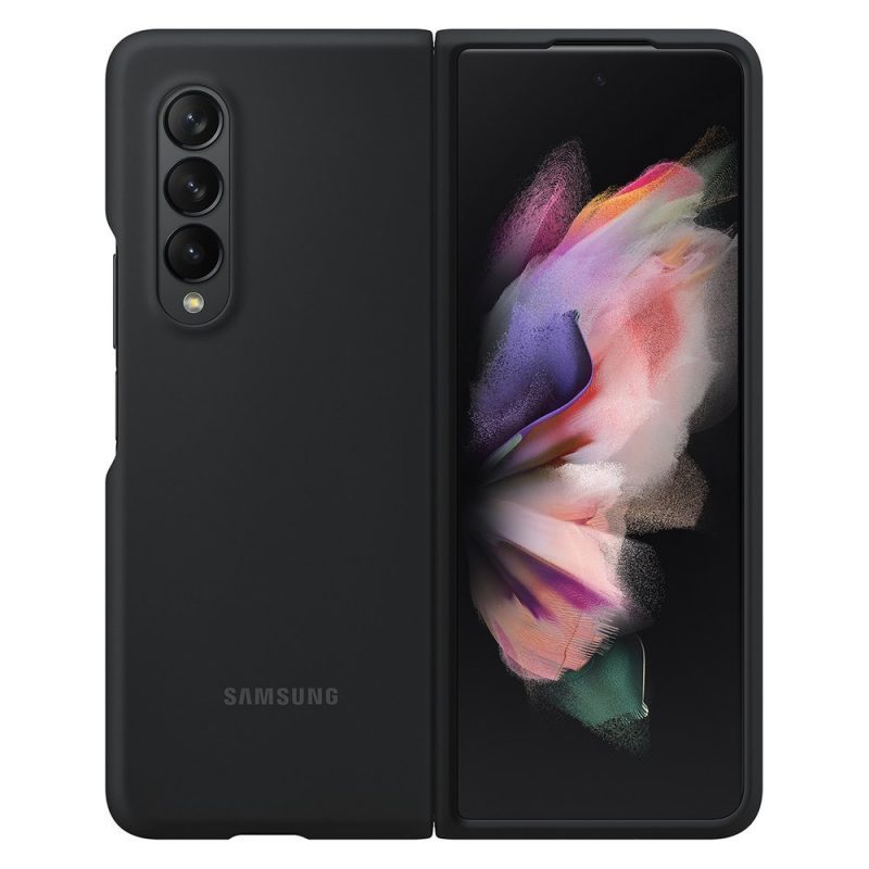 Lacné Kryty | Silikónové puzdro Samsung Silicone Cover čierne – Samsung Galaxy Z Fold 3