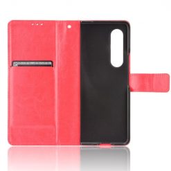 Knižkové puzdro Shockproof Horse Texture červené – Samsung Galaxy Z Fold 3 | Lacné Kryty Lacné Kryty | Knižkové puzdro Shockproof Horse Texture červené – Samsung Galaxy Z Fold 3 | Lacné Kryty