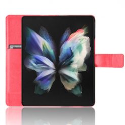 Knižkové puzdro Shockproof Horse Texture červené – Samsung Galaxy Z Fold 3 | Lacné Kryty Lacné Kryty | Knižkové puzdro Shockproof Horse Texture červené – Samsung Galaxy Z Fold 3 | Lacné Kryty
