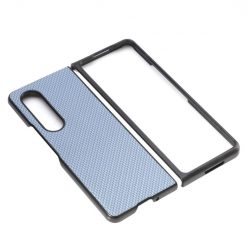 Lacné Kryty | Kryt Cross Pattern Slim modrý – Samsung Galaxy Z Fold 3 | Lacné Kryty