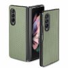 Lacné Kryty | Kryt Cross Pattern Slim hnedý – Samsung Galaxy Z Fold 3 | Lacné Kryty