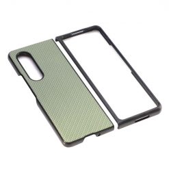 Lacné Kryty | Kryt Cross Pattern Slim zelený – Samsung Galaxy Z Fold 3 | Lacné Kryty