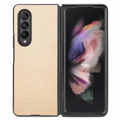 Lacné Kryty | Kryt Cross Pattern Slim žltý – Samsung Galaxy Z Fold 3 | Lacné Kryty