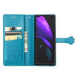 Peňaženkové puzdro Embossing Pattern Pes a Mačka modré – Samsung Galaxy Z Fold 3 | Lacné Kryty Lacné Kryty | Peňaženkové puzdro Embossing Pattern Pes a Mačka modré – Samsung Galaxy Z Fold 3 | Lacné Kryty