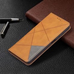 Lacné Kryty | Knižkové puzdro Rhombus žlté – Xiaomi 11T / 11T Pro | Lacné Kryty