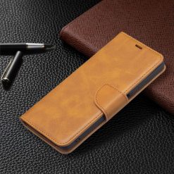 Lacné Kryty | Peňaženkové puzdro Retro Lambskin žlté – Xiaomi 11T / 11T Pro | Lacné Kryty