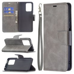 Lacné Kryty | Peňaženkové puzdro Retro Lambskin sivé – Xiaomi 11T / 11T Pro | Lacné Kryty