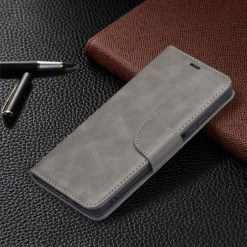 Lacné Kryty | Peňaženkové puzdro Retro Lambskin sivé – Xiaomi 11T / 11T Pro | Lacné Kryty