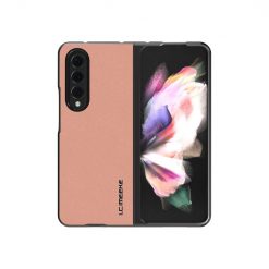 Lacné Kryty | Kryt Imeeke Plain Leather ružový – Samsung Galaxy Z Fold 3 | Lacné Kryty
