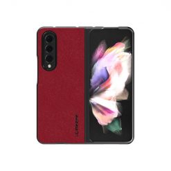 Lacné Kryty | Kryt Imeeke Plain Leather červený – Samsung Galaxy Z Fold 3 | Lacné Kryty