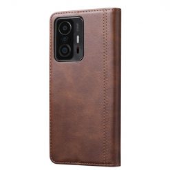Lacné Kryty | Knižkové puzdro Unique hnedé – Xiaomi 11T / 11T Pro | Lacné Kryty