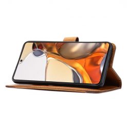 Lacné Kryty | Knižkové puzdro Unique hnedé – Xiaomi 11T / 11T Pro | Lacné Kryty