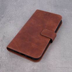 Lacné Kryty | Knižkové puzdro Smart Velvet hnedé – Apple iPhone 13 Pro | Lacné Kryty