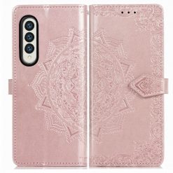 Peňaženkové puzdro Embossing Pattern Mandala Flower ružové – Samsung Galaxy Z Fold 3 | Lacné Kryty Lacné Kryty | Peňaženkové puzdro Embossing Pattern Mandala Flower ružové – Samsung Galaxy Z Fold 3 | Lacné Kryty