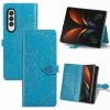 Lacné Kryty | Peňaženkové puzdro Embossing Pattern Mandala Flower fialové – Samsung Galaxy Z Fold 3 | Lacné Kryty