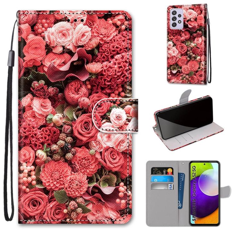 Knižkové puzdro Trendy Cross case Ružová záhrada – Samsung Galaxy A52 / A52 5G / A52s 5G