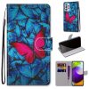 Lacné Kryty | Knižkové puzdro Trendy Cross case Ružovomodrá kytica – Samsung Galaxy A52 / A52 5G / A52s 5G | Lacné Kryty