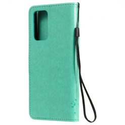 Peňaženkové puzdro Embossing Pattern Strom a mačka zelené – Samsung Galaxy A52 / A52 5G / A52s 5G | Lacné Kryty Lacné Kryty | Peňaženkové puzdro Embossing Pattern Strom a mačka zelené – Samsung Galaxy A52 / A52 5G / A52s 5G | Lacné Kryty