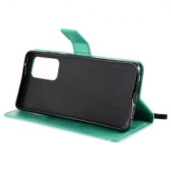 Peňaženkové puzdro Embossing Pattern Strom a mačka zelené – Samsung Galaxy A52 / A52 5G / A52s 5G | Lacné Kryty Lacné Kryty | Peňaženkové puzdro Embossing Pattern Strom a mačka zelené – Samsung Galaxy A52 / A52 5G / A52s 5G | Lacné Kryty