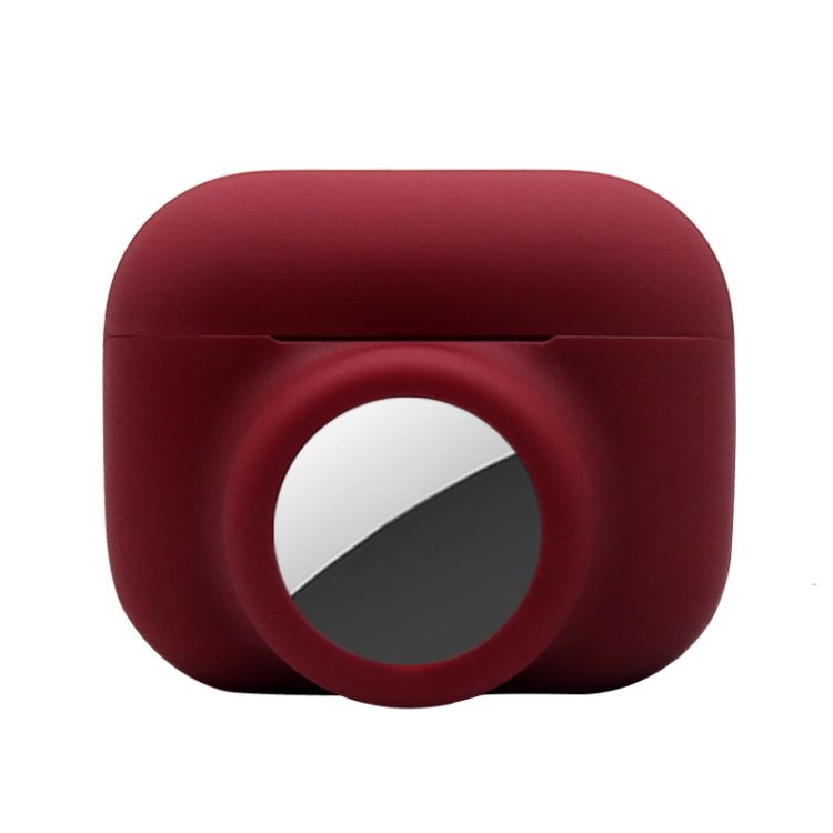 E-shop Silikónové puzdro Resistant 2 v 1 bordové – Apple AirPods Pro + Apple AirTag