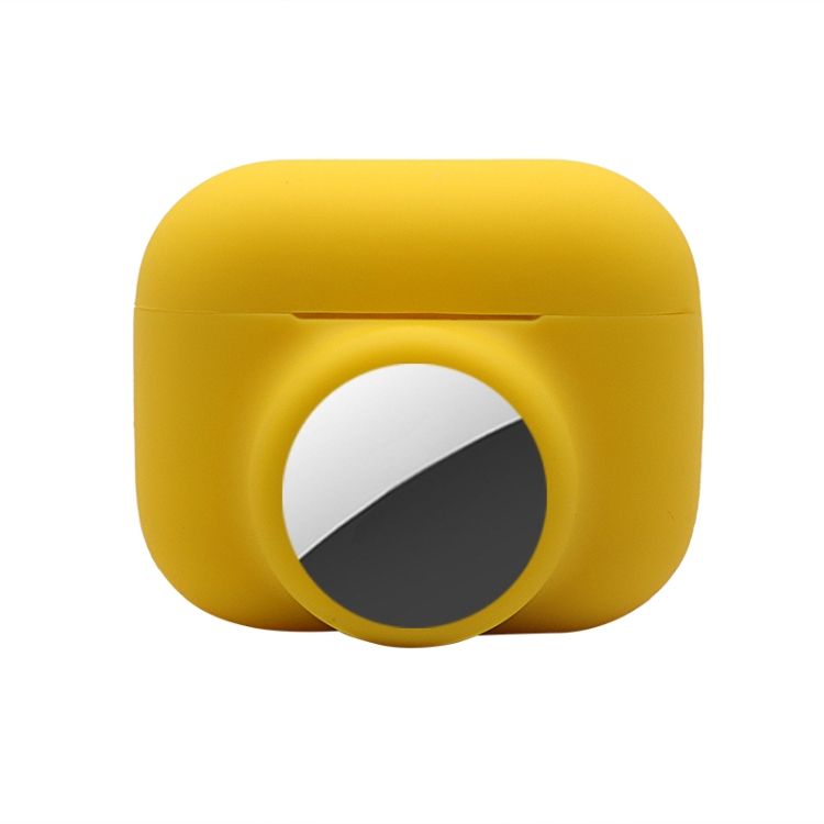 Silikónové puzdro Resistant 2 v 1 žlté – Apple AirPods Pro + Apple AirTag