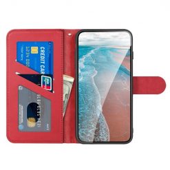 Lacné Kryty | Peňaženkové puzdro Embossing Pattern Jeleň červené – Xiaomi Redmi 9A / 9AT | Lacné Kryty