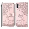 Peňaženkové puzdro Embossing Pattern Jeleň fialové – Xiaomi Redmi 9A / 9AT | Lacné Kryty Lacné Kryty | Peňaženkové puzdro Embossing Pattern Jeleň fialové – Xiaomi Redmi 9A / 9AT | Lacné Kryty