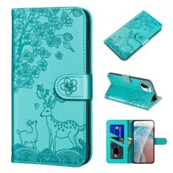 Lacné Kryty | Peňaženkové puzdro Embossing Pattern Jeleň zelené – Xiaomi Mi 11 Lite | Lacné Kryty